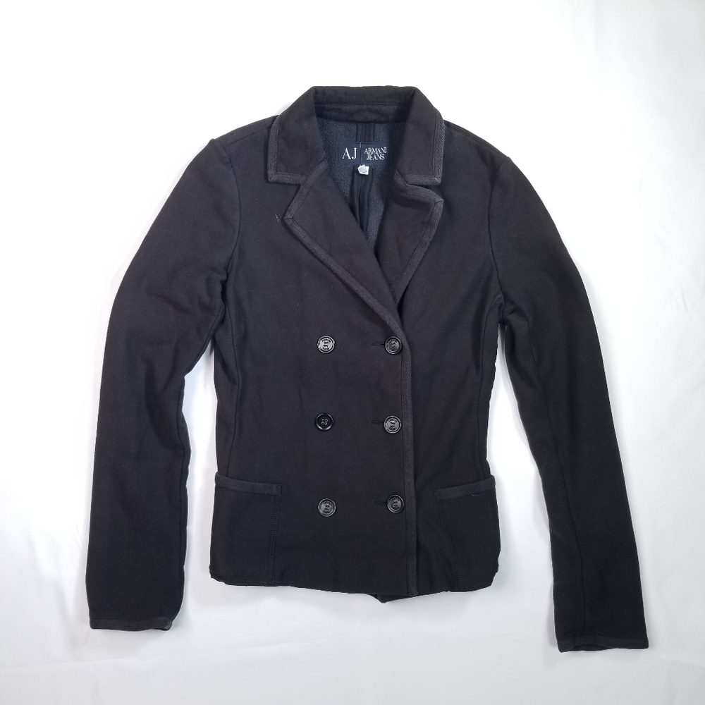 Vintage Armani Jeans Women's Cotton Blend Blazer Jacket Size XS